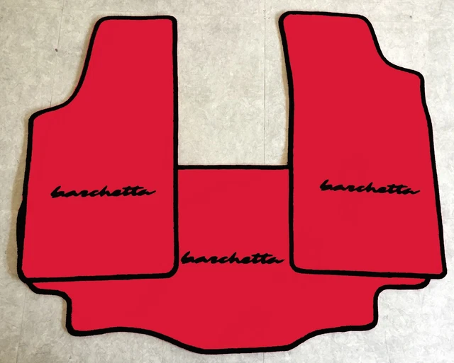 Alfombras Alfombrillas Maletero Kit para Fiat Barchetta Negro Rojo 3teilig Nuevo
