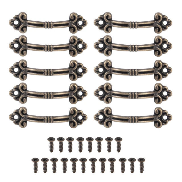 10pc 48mm Antique Bronze Small Jewelry Box Handle Drawer Cabinet Door Pulls Knob