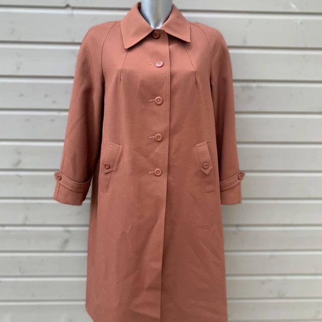 TRUE VINTAGE 1960S trench coat MISS DANNIMAC Green Size 12 14