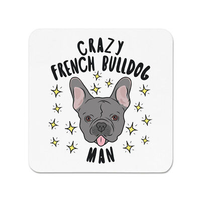 Pazzo Bulldog Francese Uomo Stars Frigo Magnete - Divertente Cucciolo di Cane