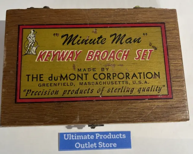 du Mont Number 00 Minute Man Precision Keyway Broach Set 15 Cuts