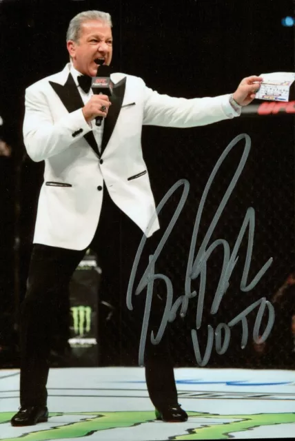 Bruce Buffer Hand Signed 6x4 Photo Voice of the Octagon UFC Ring Autograph + COA