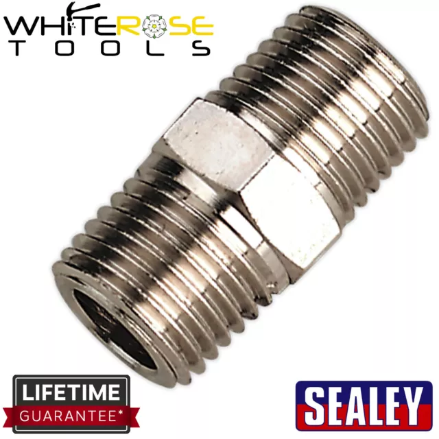 Sealey Doppelstecker Union 1/4""BSPT auf 1/4"" BSPT Luftwerkzeuge Stecker