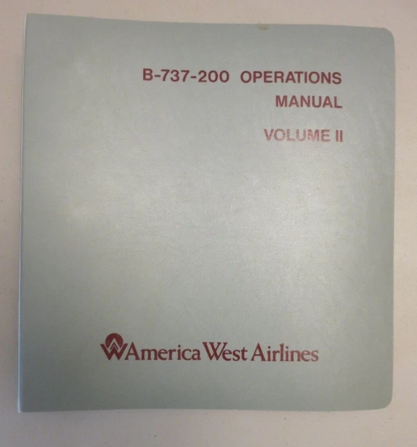 America West Airlines Boeing 737-200 Pilots Operating Manual - Volume 2