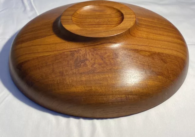 Georg Jensen MCM Danish TEAK Wood BOWL Designed by Henning Koppel Minty 2