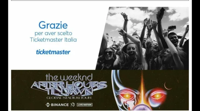 Biglietto / Tickets THE WEEKND - Golden Circle - Stage Right - MILANO 27/07/23