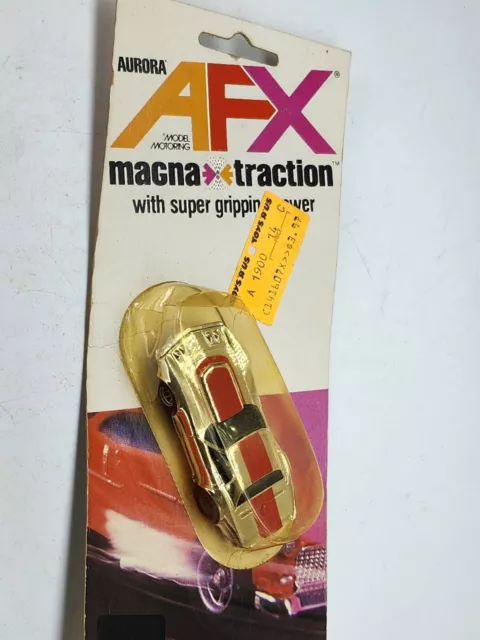 Aurora AFX Magna Traction Chrome & Red CORVETTE Slot Car NOC