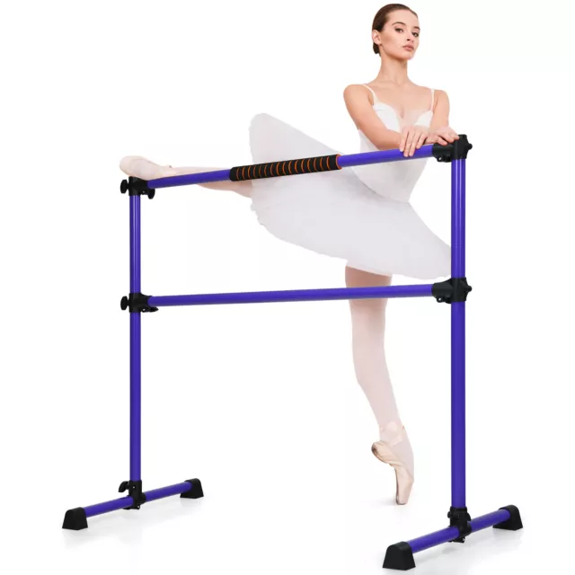 Goplus 4ft Portable Ballet Barre Freestanding Adjustable Double Dance Bar