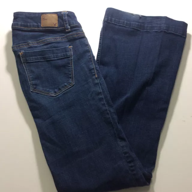 AE American Eagle Outfitters Women's Skinny Dark Wash Denim Blue Jeans Size 4 S