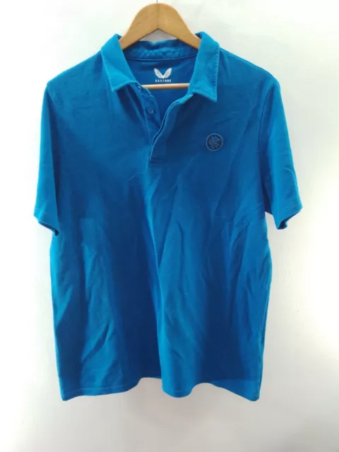 Rangers Castore Football Polo Shirt Size Large Fitted