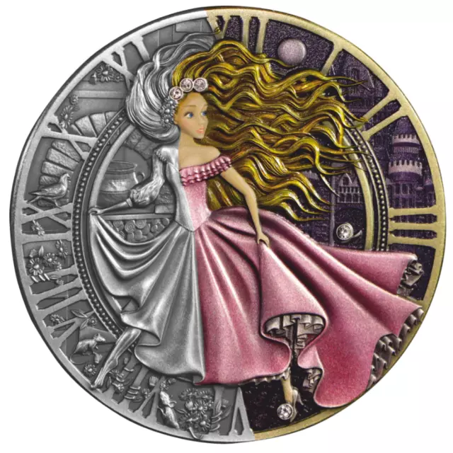 CINDERELLA STORY Fairy Tales 1 Oz Silver Coin 1$ Niue 2023