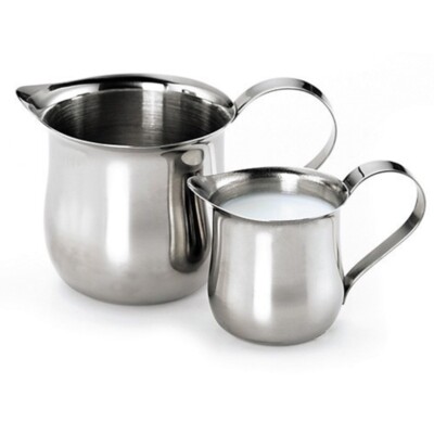 Bricco per Latte Latte caffè Bricco Cappuccino Caffè Argento Bricco per Latte in Acciaio Inox 600 ML per Fare Latte Brocca Brocca Cup Montare Latte Tazza Brocca Latte 