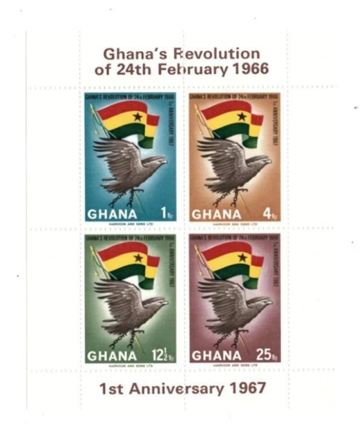 GHANA 1967 - Revolution 1St Anniversary - Sheet of 4 Stamps - Scott ...