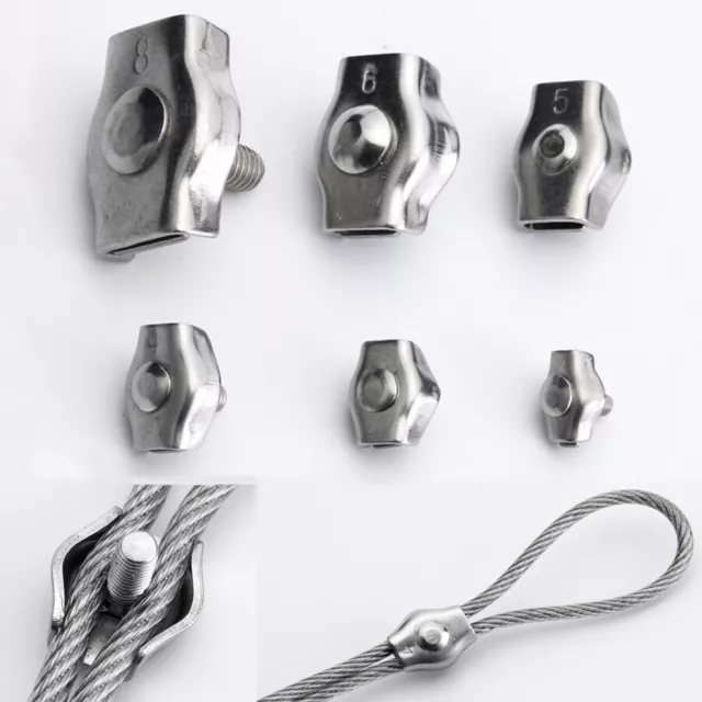 2mm 3mm 4mm 5mm 6mm Wire Rope Clamp 304 Stainless Steel Simplex Caliper Clips