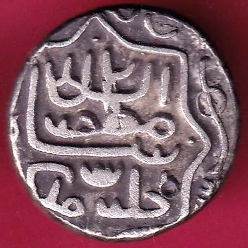 Gujarat Sultan Muzaffar Shah One Tanka Rare Silver Coin #T9