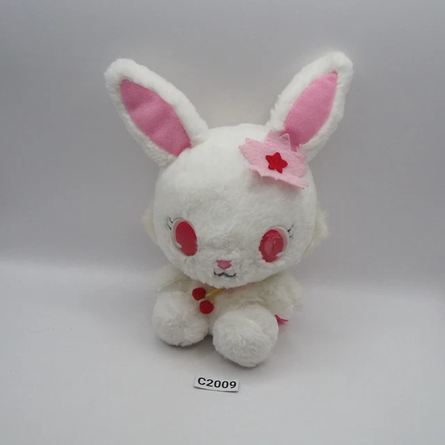 JEWELPET C2009 RUBY White Hare SEGA 2011 Sanrio 8" Stuffed Plush Toy