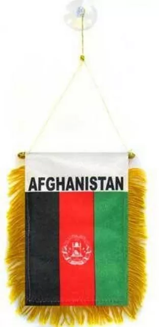 Afghanistan Flag Hanging Car Pennant for Car Window or Rearview Mirror