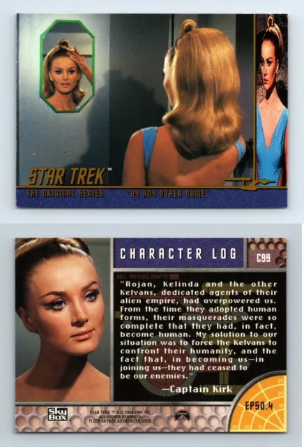 Captain Kirk #C99 Star Trek Original Series 2 Character Logs 1998 Trading Card