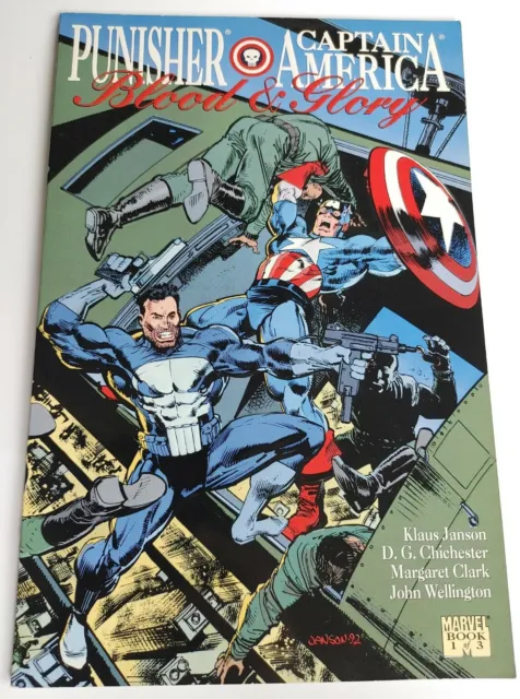 Captain America and Punisher: Blood and Glory Marvel TPB ~ 1992 Trade Paperback