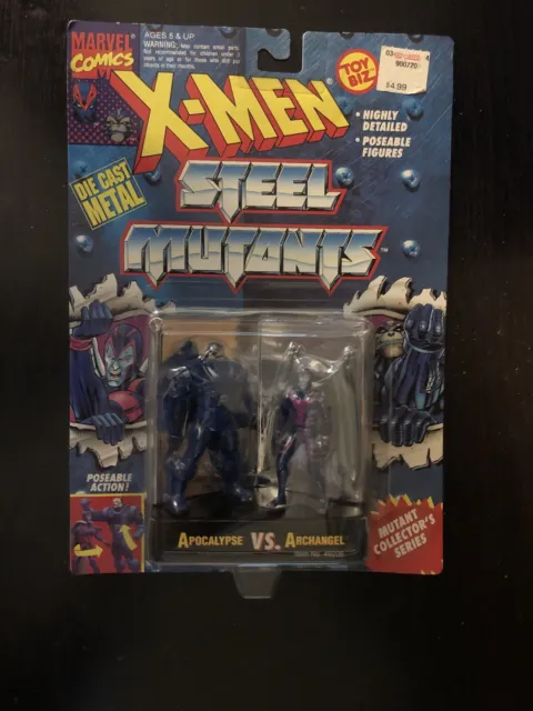 X-MEN Steel Mutants APOCALYPSE vs ARCHANGEL Toybiz Poseable Toy Figure Set 1994