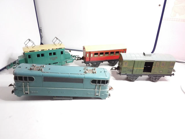 Locomotive électrique Hornby O BB 13001 – 1957 – Bon état – AV/AR/Feux – Train Miniature