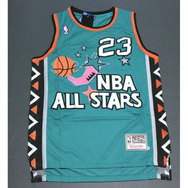 Retro 1996 All-Star Michael Jordan #23 Chicago Bulls Basketball Trikot Grün