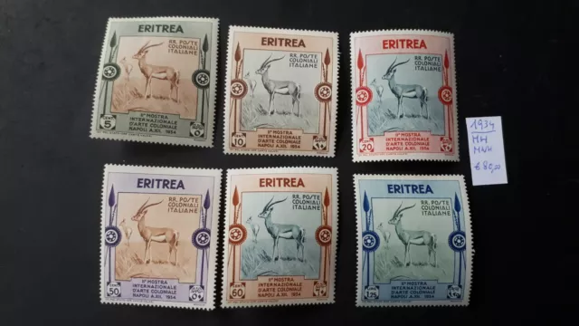 Colonie Italiane Eritrea Mostra Coloniale 1934 Serie  Mh Mnh