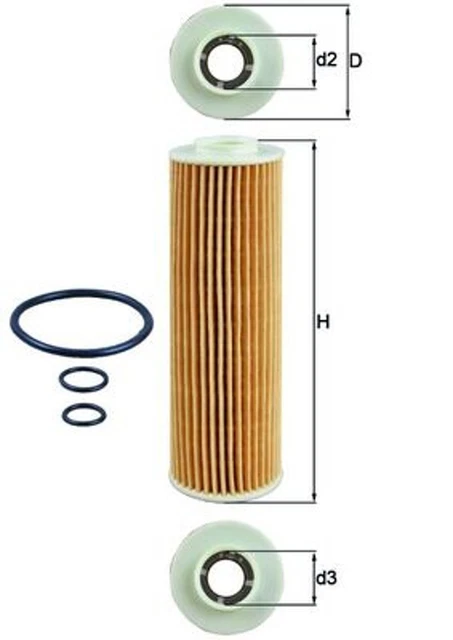 Filtro olio KNECHT OX 183/5D inserto filtro per MERCEDES CLASSE SLK W204 S212 R172