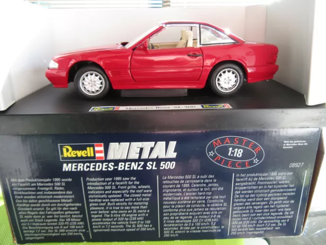 Mercedes Benz  Sl 500   Toit Panoramique  Revell 1/18 (Rare)