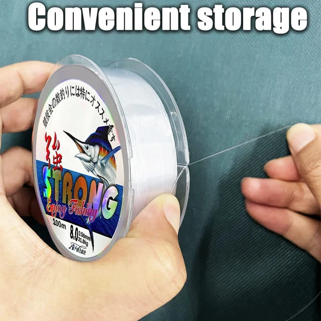 100 Meters Fishing Line, 0.5 mm Monofilament Clear Nylon Fishing Line Strong