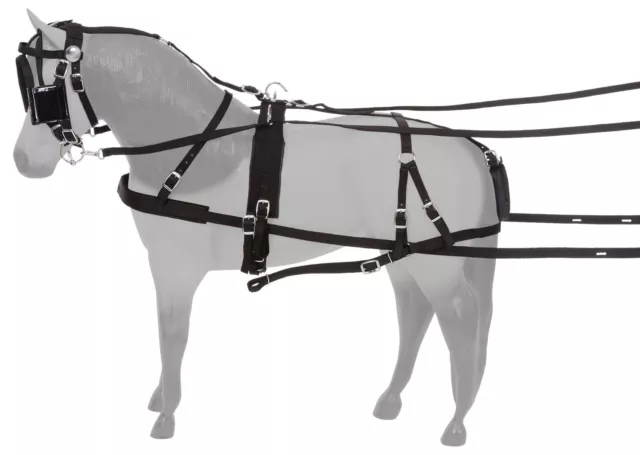 Pony Driving Harness - Challenger - Black Nylon - Pony Size