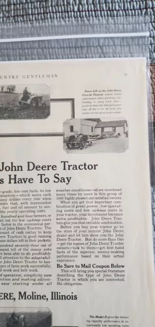 Vintage John Deere Model D and General Purpose Tractor Advertisements 1930 3