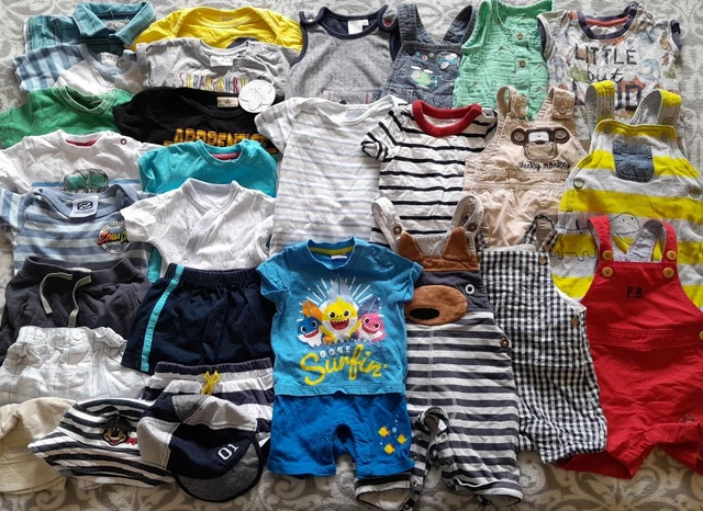 Large Bundle Of Boys Spring Summer Clothes 0-3 Months - 1 new with tags