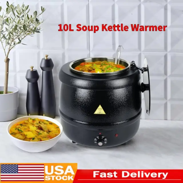 Commercial Soup Kettle 400W 10L Electric Countertop Food Warmer Catering Buffet