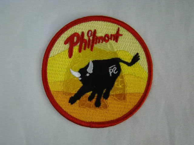 BSA PHILMONT SCOUT RANCH CIMARRON NEW MEXICO black BULL JACKET PATCH 3” MINT