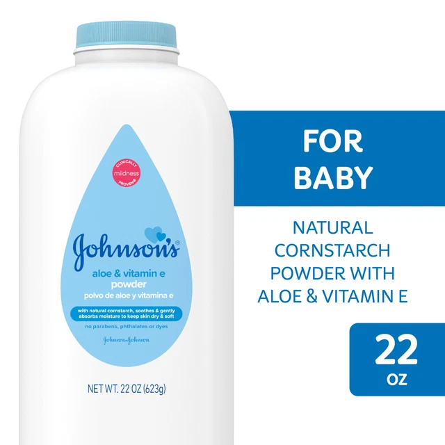 Johnson'S Baby Naturally Derived Cornstarch Baby Powder With Aloe & Vitamin 22oz