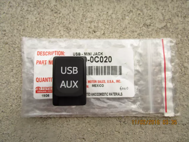 10 - 12 Toyota Avalon Auxiliary Aux With Usb Adapter Stereo Jack New 0C020