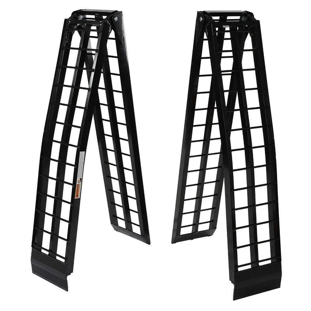 2PCS 108" long ATV Lawn Mower Loading Ramps Compact & Foldable w/ straps