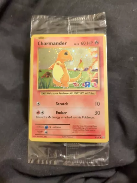 Unopened NEW 2016 Pokemon XY Evolutions Charmander HOLO Toys R Us Promo Card