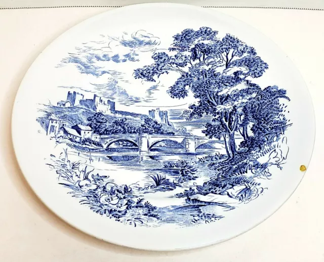 Vintage Enoch Wedgewood Tunstall Ltd. Countryside Blue And White 10" Plate