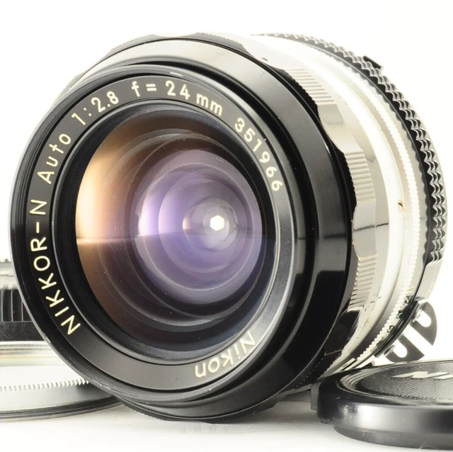 Near Mint Nikon NIKKOR-N Auto Ai AI 24mm f/2.8 Wide Angle MF Lens Japan #2055
