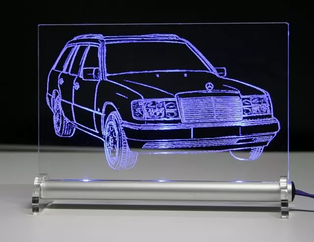 LED Leuchtschild - graviert ist  W124T DB kombi AutoGravur    LED Sign