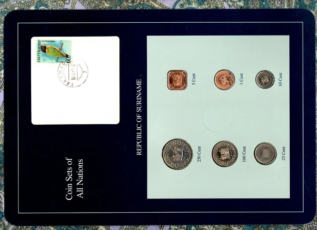 Coin Sets of All Nations Suriname UNC 1982-1989 100,250 cents 1989