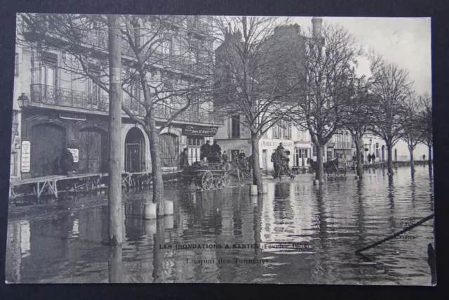 CPA Carte postale NANTES Inondations 1904 Quai des Tanneurs MOREAU Fcant Galoche