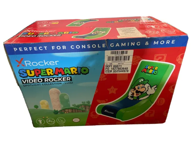 X Rocker Super Mario Spotlight Floor Video Rocker Gaming Chair – LUIGI Nintendo