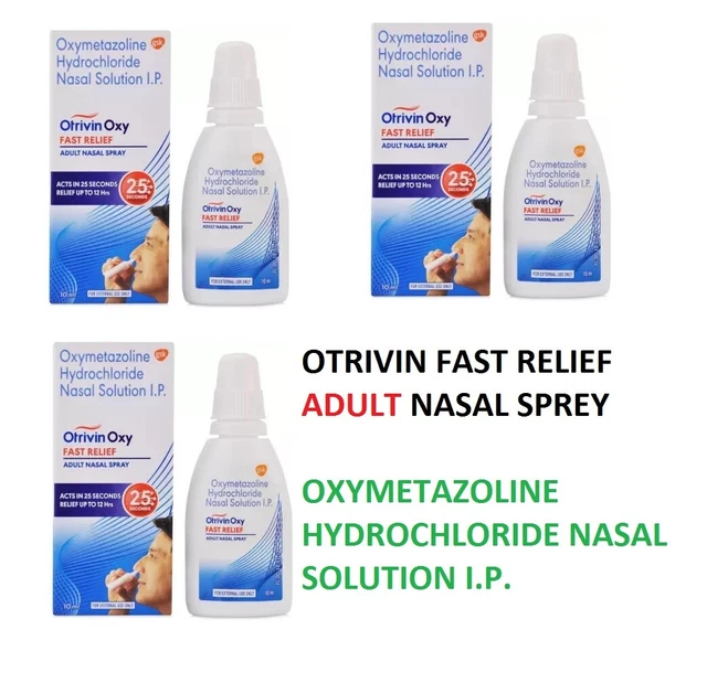 OTRIVIN ADULT DECONGESTANT Nasal Spray 10ml (Pack 3) EUR 15,62