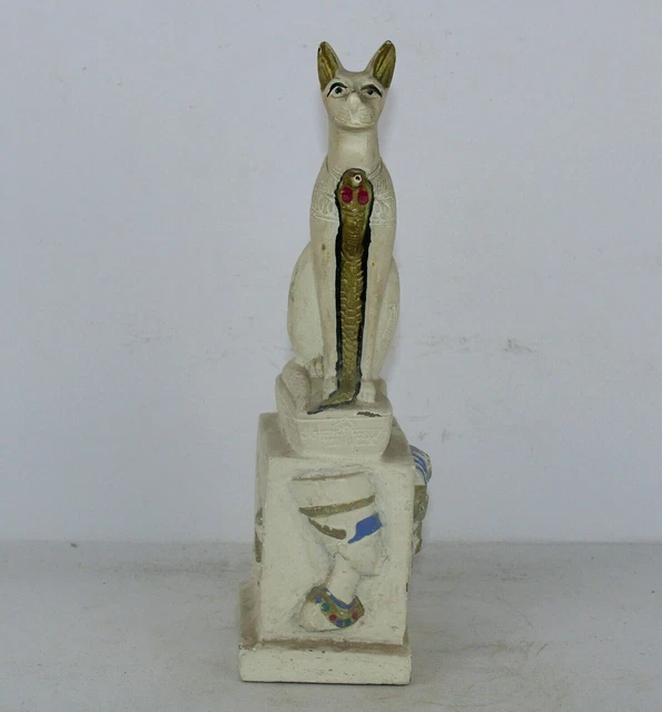 RARE ANCIENNE STATUE en pierre de lune du chat bâtet dieu des soins BC mythe ... EUR 205,49 - FR