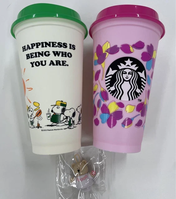 STARBUCKS REUSABLE CUP Bearista Sakura 2024 Snoopy Peanuts 67.35