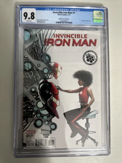 Invincible Iron Man #1 CGC 9.8 STEAM Variant 1:10 McKone 1st Riri Williams solo