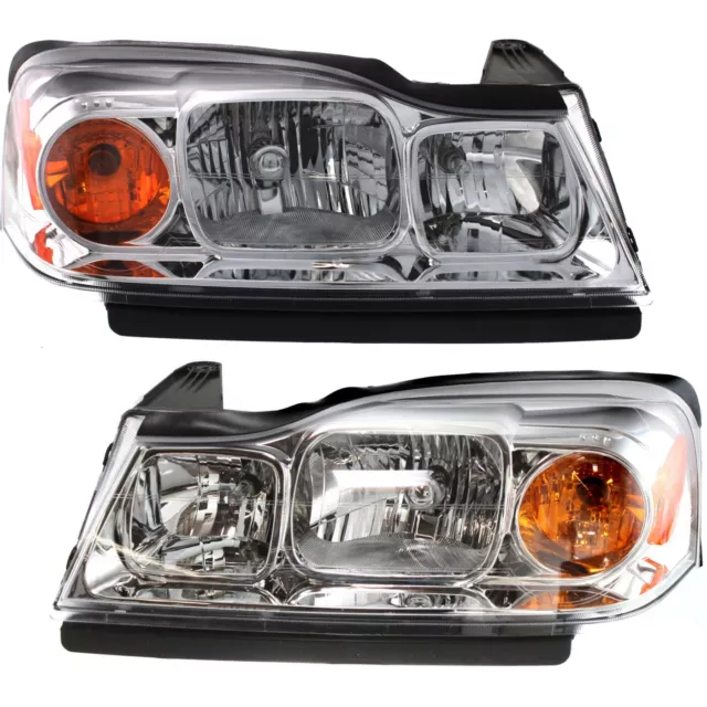 Set of 2 Headlights Driving Head lights Headlamps  Driver & Passenger Side Pair